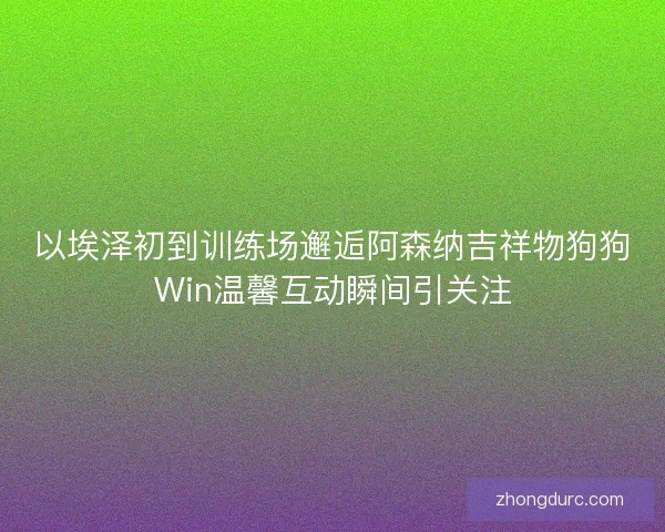 以埃泽初到训练场邂逅阿森纳吉祥物狗狗Win温馨互动瞬间引关注 以埃泽初到训练场邂逅阿森纳吉祥物狗狗Win温馨互动瞬间引关注